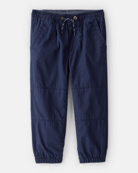 toddler boy lined joggers - navy