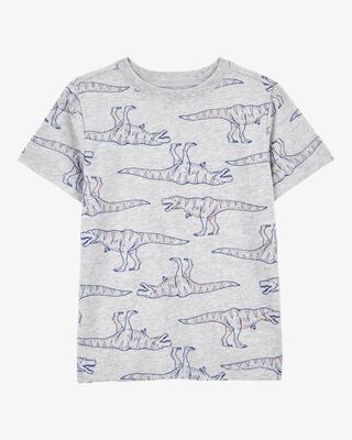 Product image 1 of Kid Dinosaur Print Short-Sleeve Tee - Grey