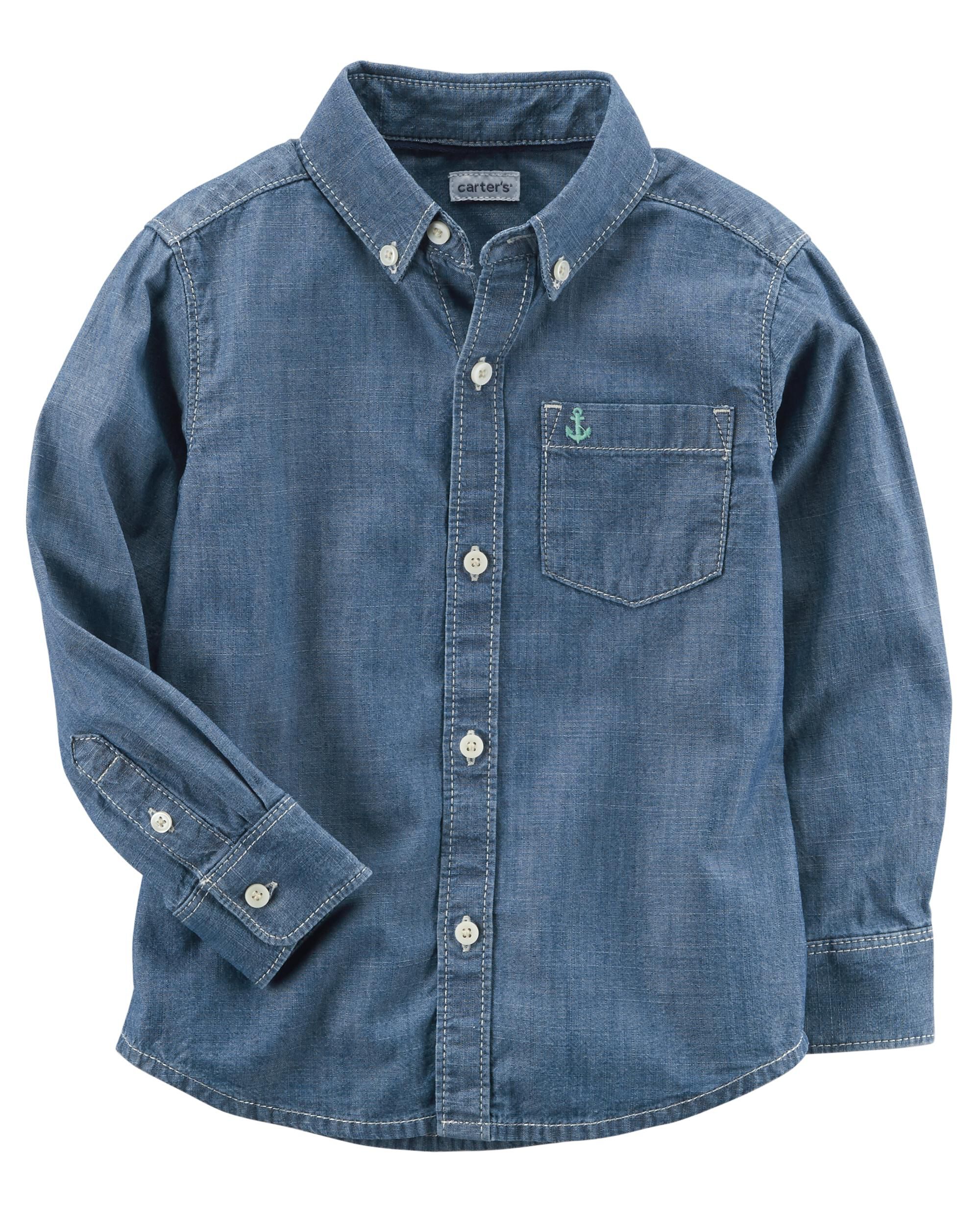 chambray baby shirt