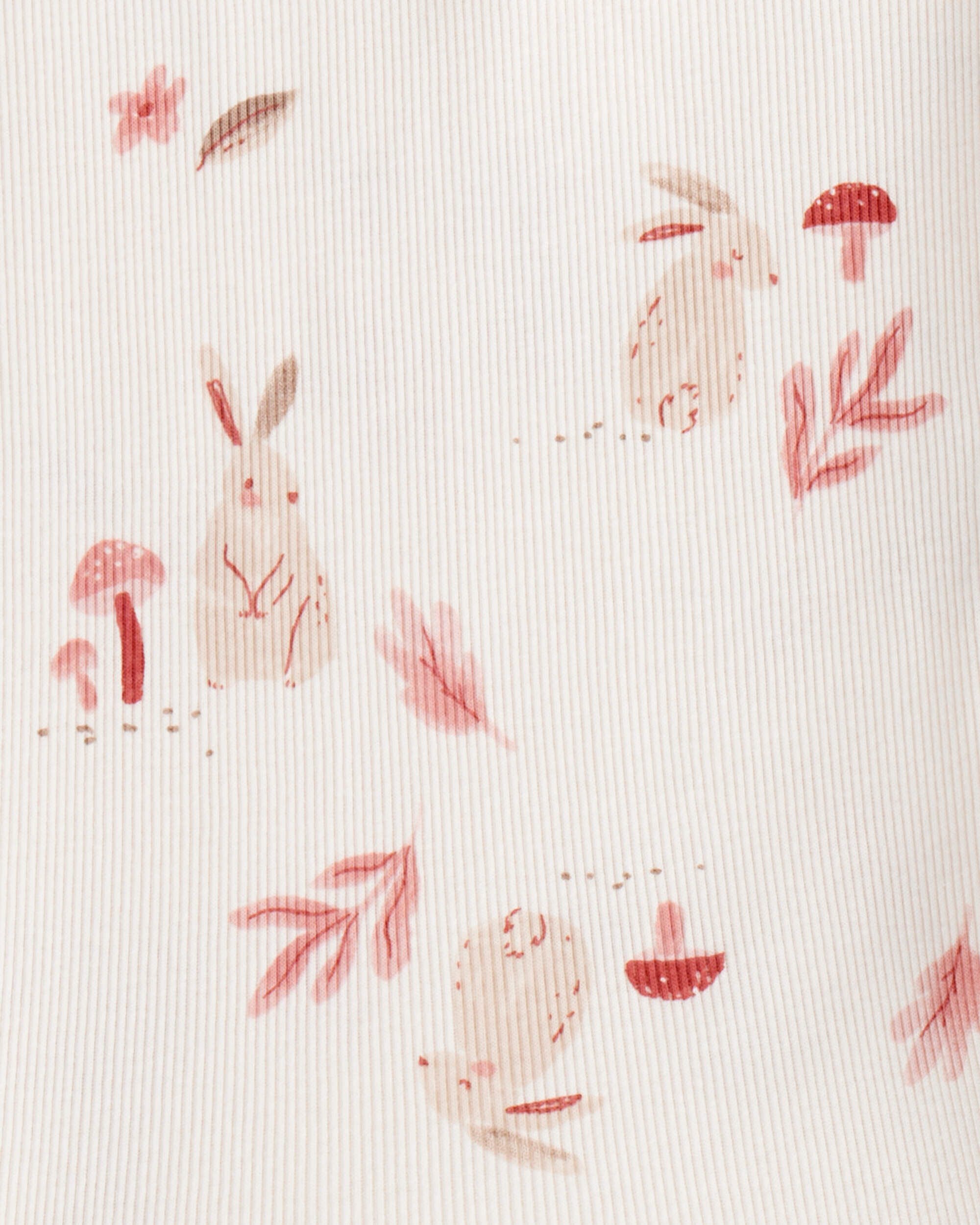 Toddler 2-Piece Bunny Floral 100% Snug Fit Cotton Pajamas - Ivory