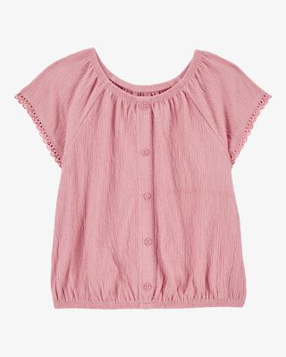 Product image 1 of Kid Solid Short-Sleeve Fashion Top - Pink