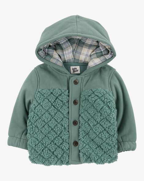  Product image 1 of Baby Quilted Sherpa Jacket - Green
