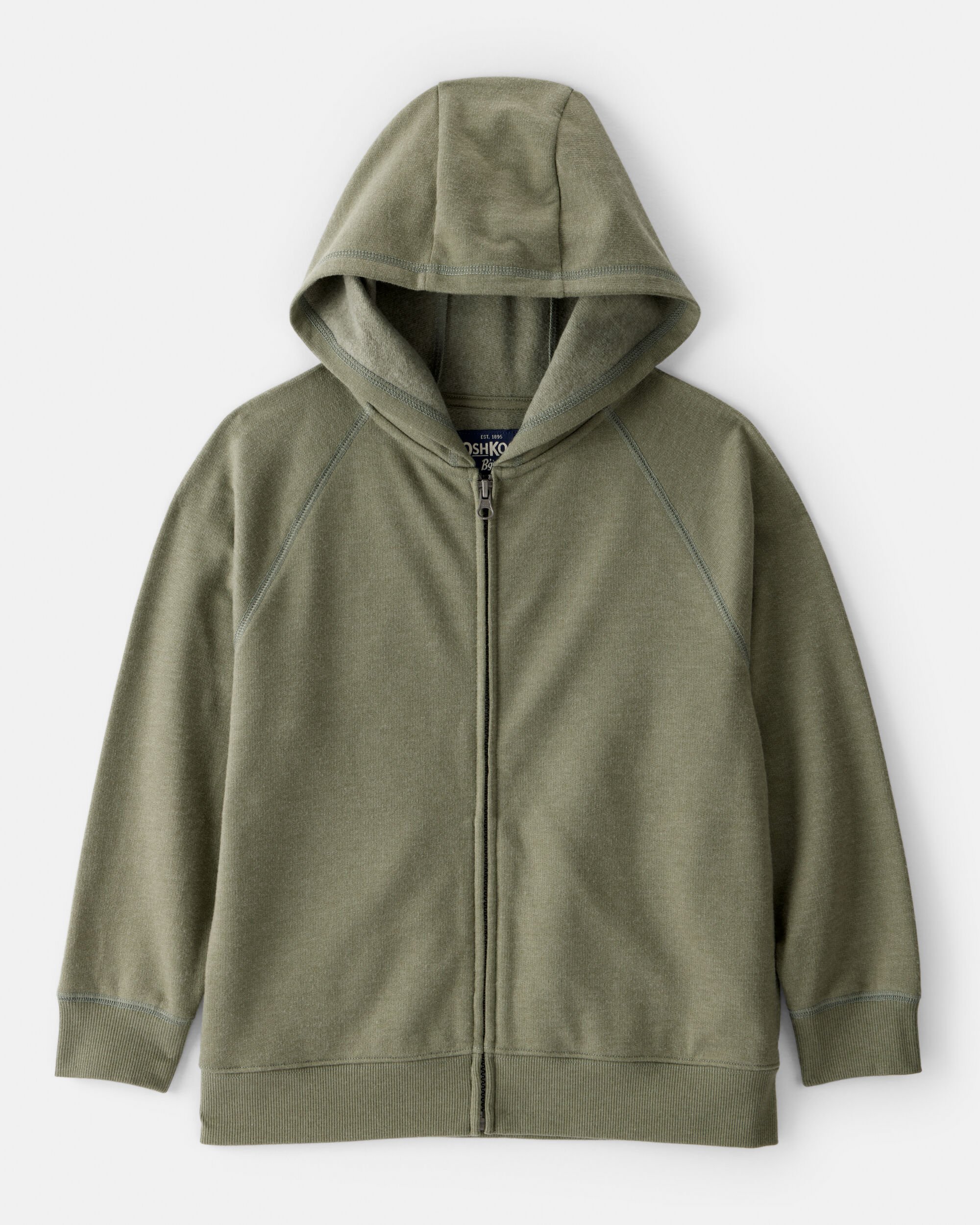 Boys Zip-Up Hoodie - Green