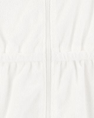Product image 2 of Toddler Girl Hooded Terry Cloth Swim Cover-Up Dress - White