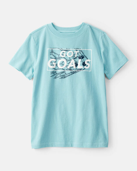 Boys Got Goals Short-Sleeve Graphic Tee - Blue