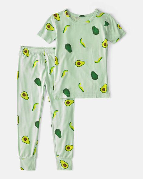 baby avocado purelysoft 2-piece pajama set - green