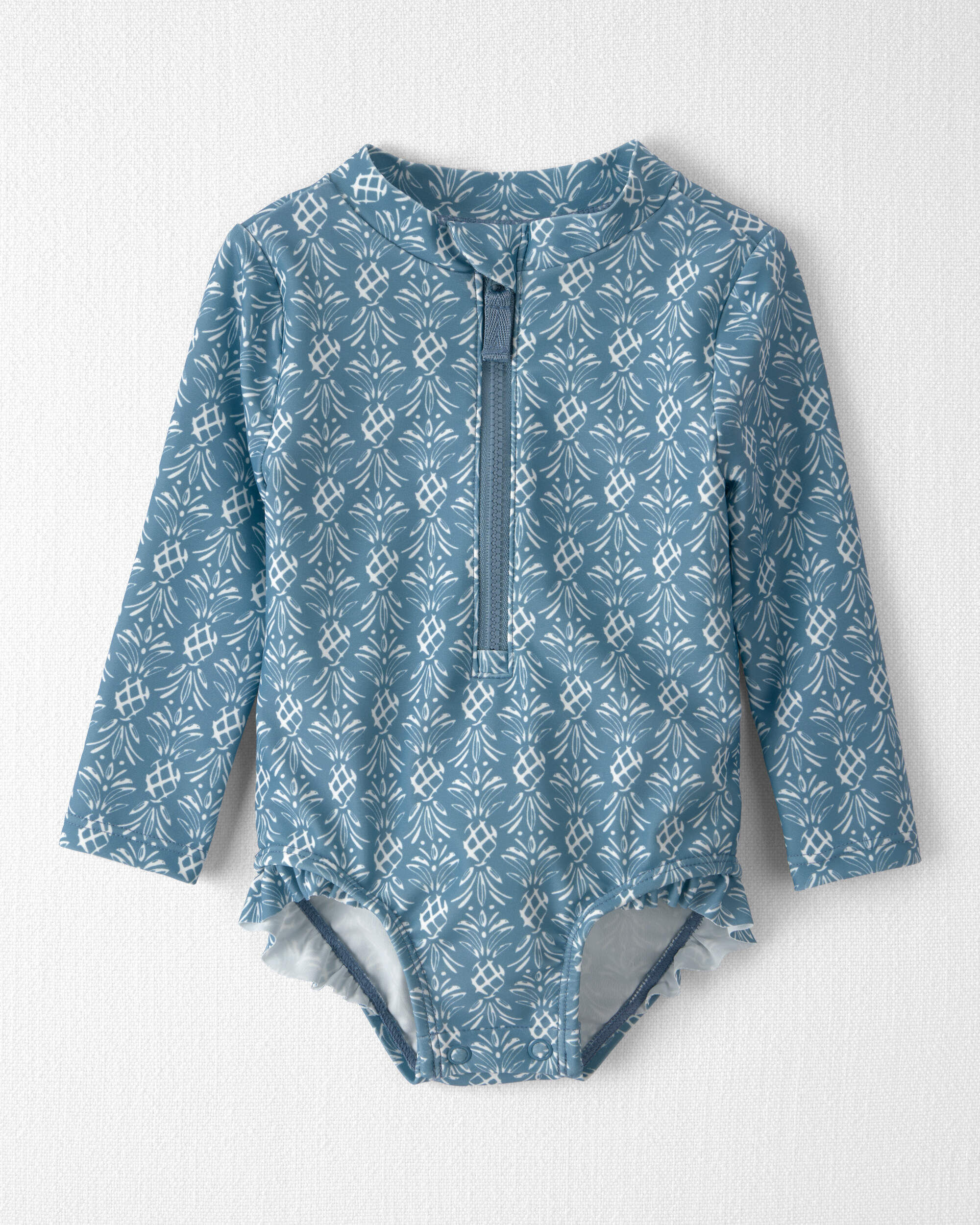 Little Planet Baby Girl Recycled Rashguard Swimsuit in Bloom Lagoon 12M Bloom Lagoon 23$
