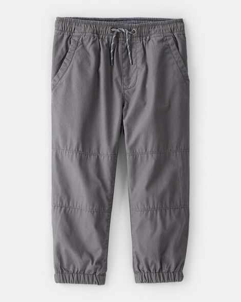 toddler boy lined joggers - grey