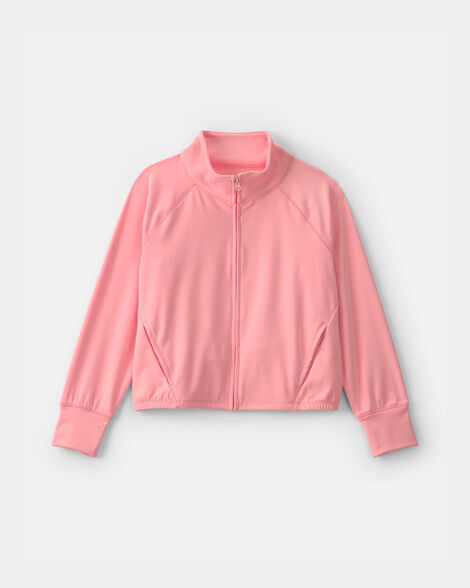 girls active zip-up jacket - pink