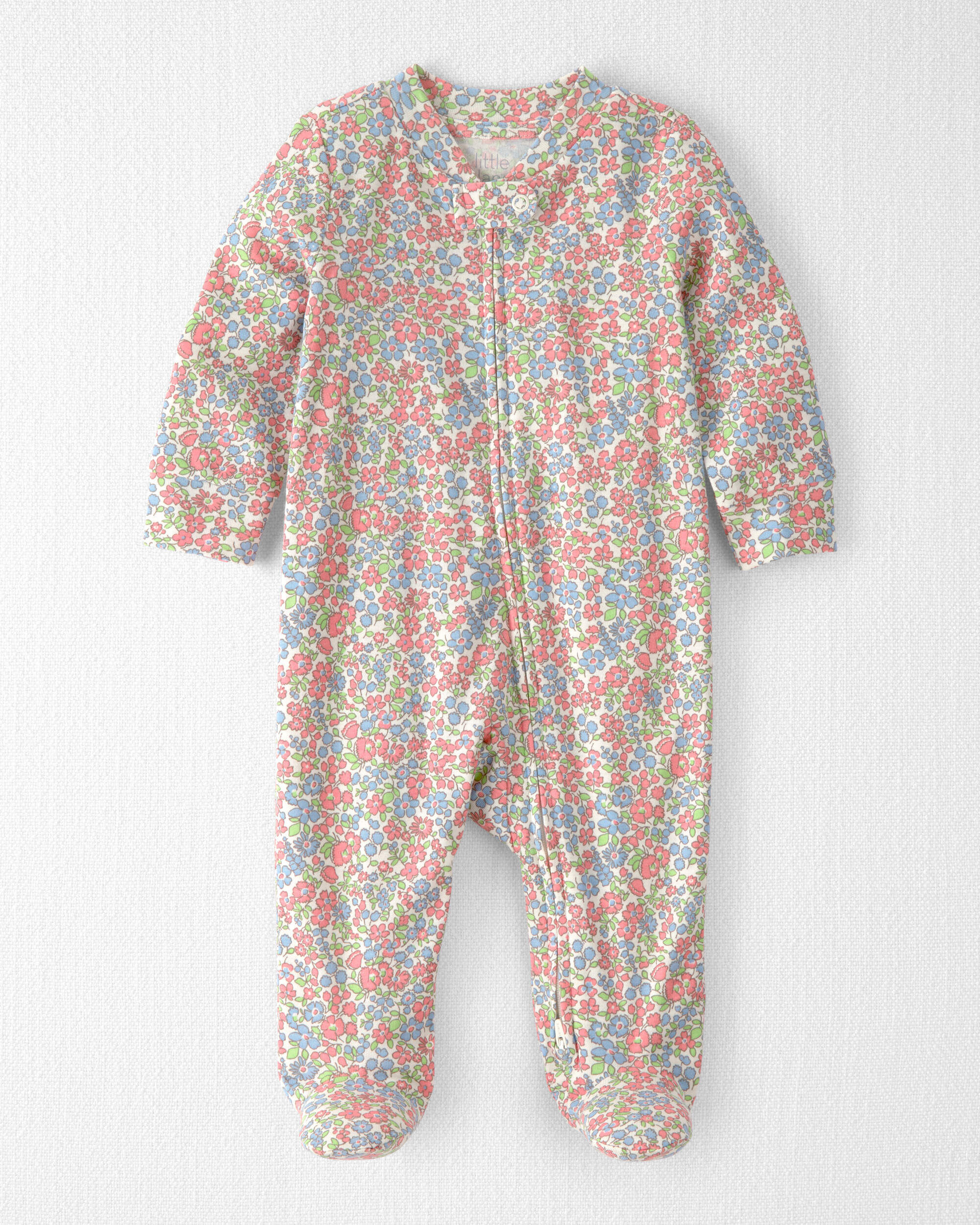 Little Planet Baby Girl Organic Cotton Sleep Play Pajama in Spring Floral NB Floral 16$
