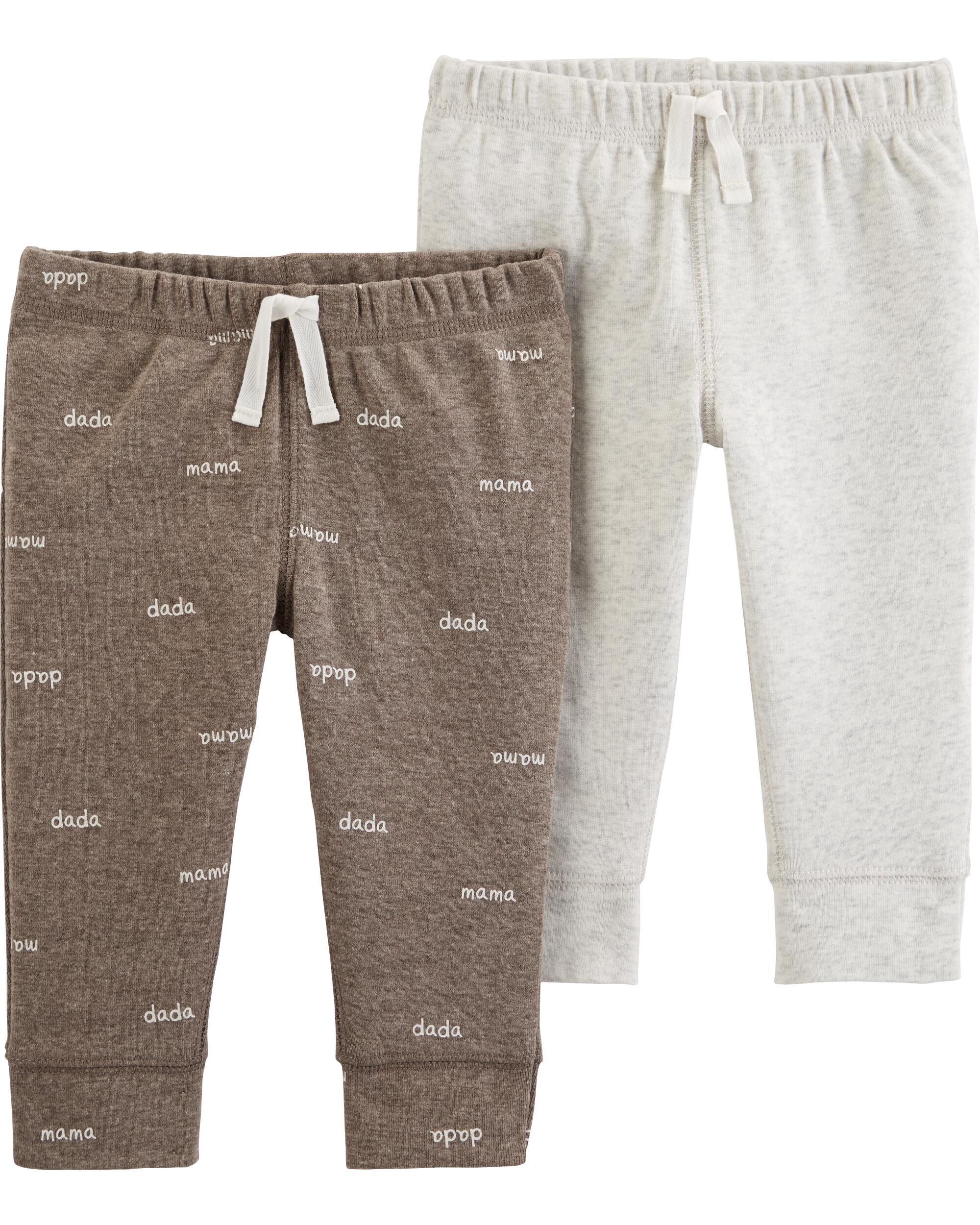 Carters Boys 2T-8 2 Pack Warm Fleece Active Pants