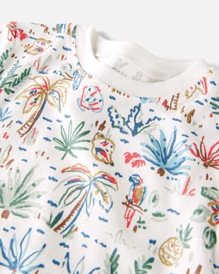 Product image 2 of Toddler Organic Cotton Pajamas in Tropical Paradise Print