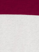 Grey/Burgundy - Kid Colorblock Tee, Selected