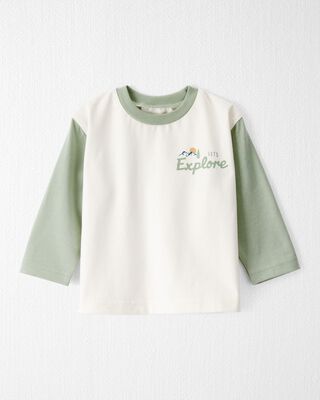 Product image 1 of Baby Girl Organic Cotton Let's Explore Long-Sleeve Tee