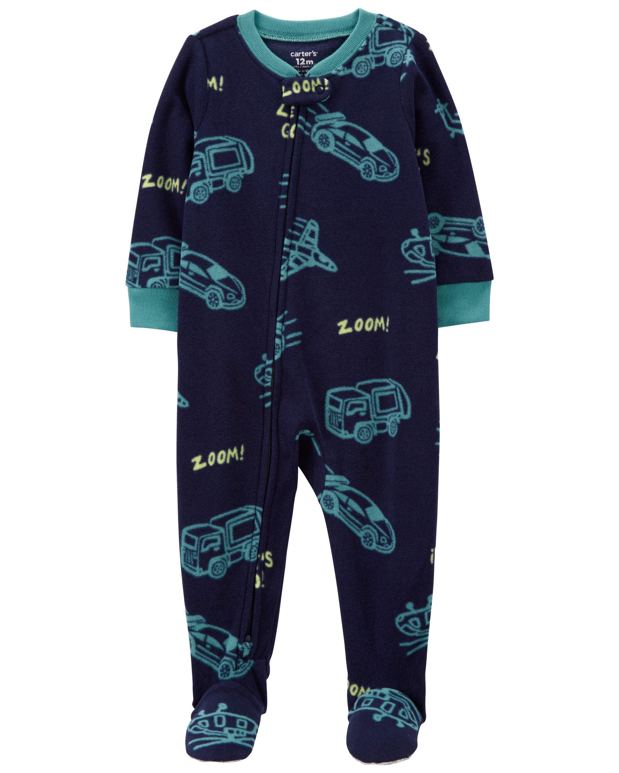 Toddler 1 Piece Cars Fleece Footie Pajamas Carter s Carter s
