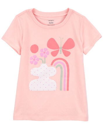 Toddler Floral Vase Graphic Tee