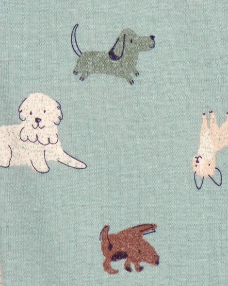Product image 2 of Toddler Boy 1-Piece Dog Print 100% Snug Fit Cotton Footie Pajamas - Blue