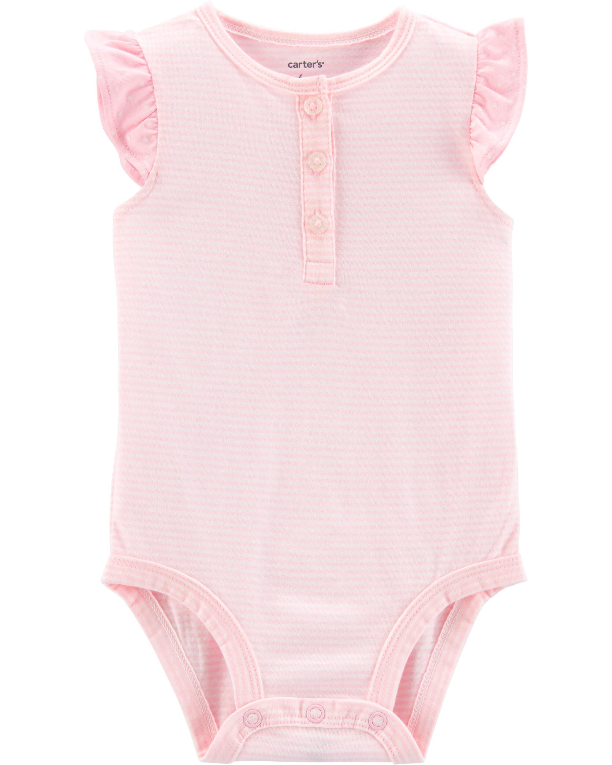 white flutter sleeve onesie