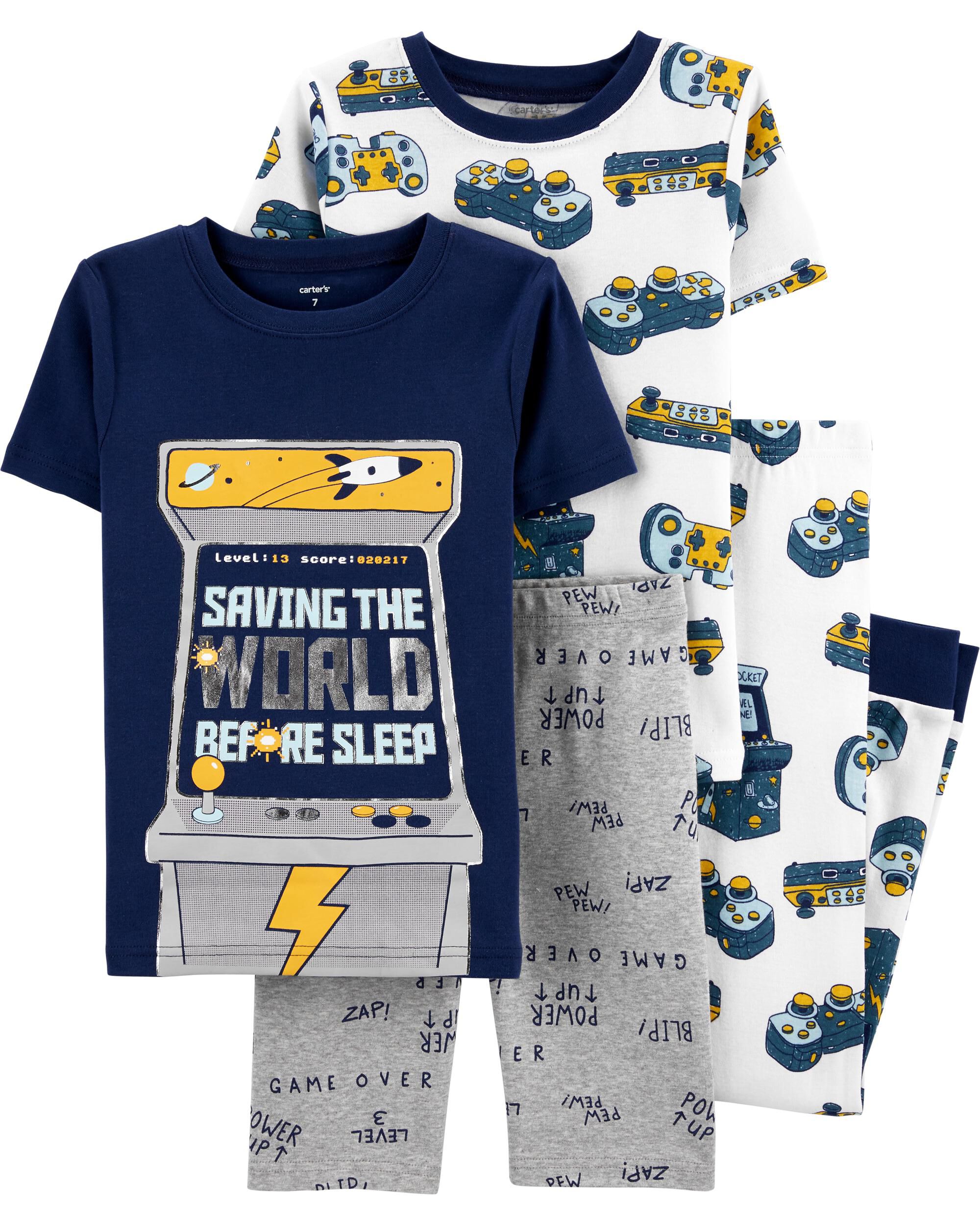 *CLEARANCE* 4-Piece 100% Snug Fit Cotton PJs