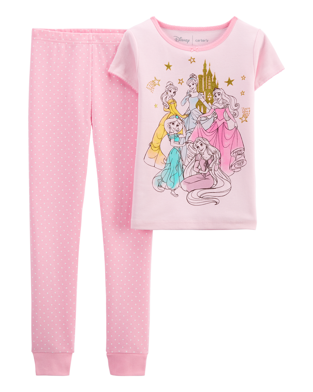 Kid 2 Piece Disney Princess 100 Snug Fit Cotton Pajamas Carter s Carter s