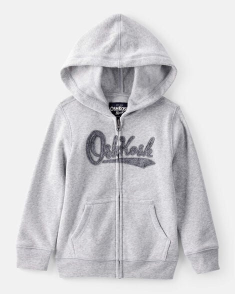 Product image 1 of Toddler Boy OshKosh Fleece Logo Zip Jacket - Grey