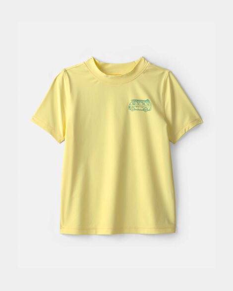boys van short-sleeve rashguard - yellow