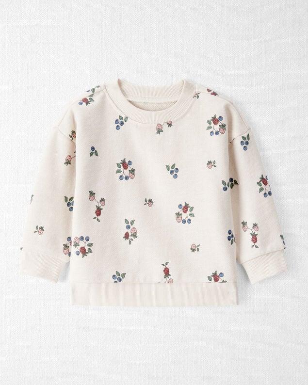 Product image 1 of Baby Girl Organic Cotton French Terry Sweatshirt in Berry Blossom Print
