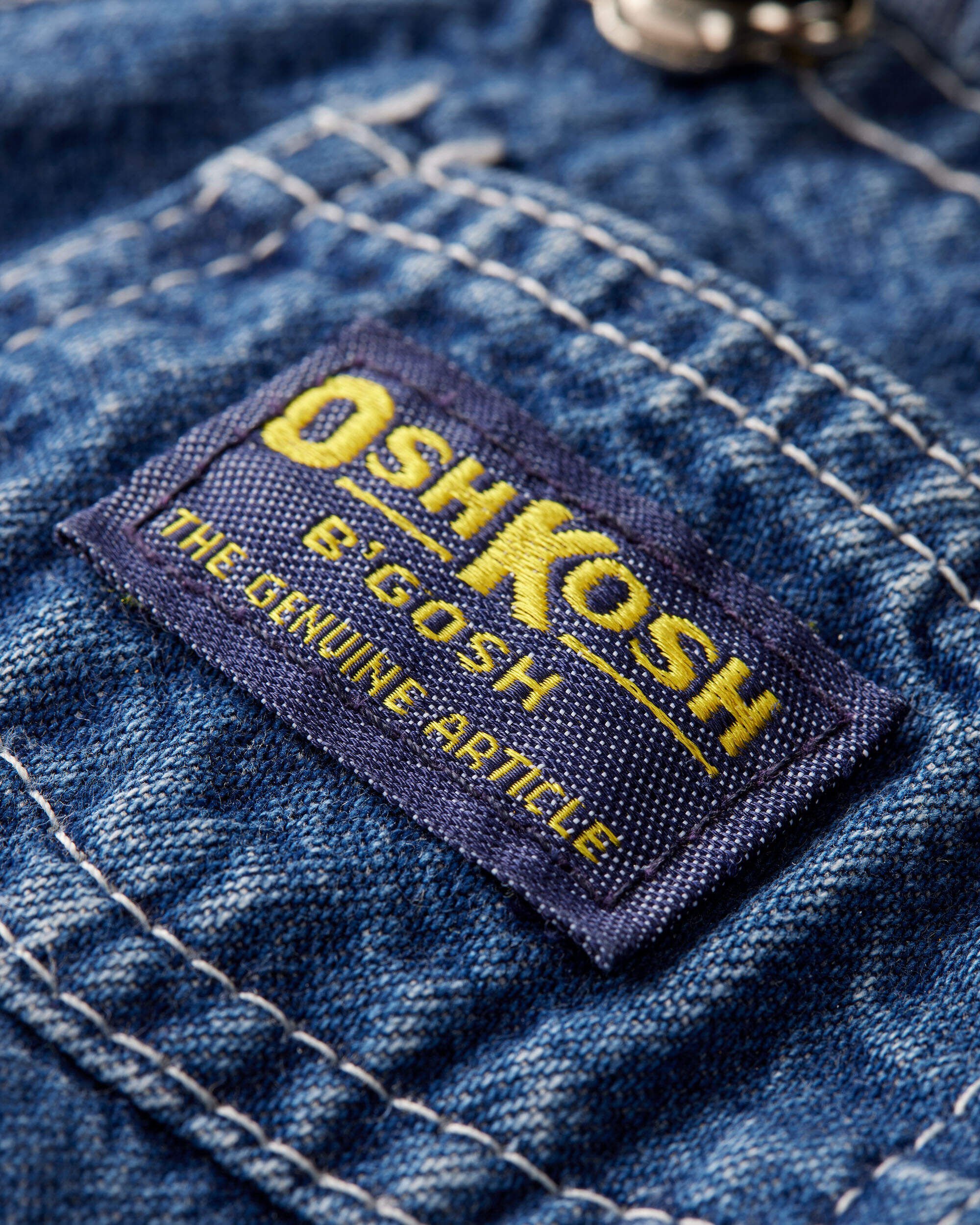 Baby 9M Vintage Dark Wash Denim Overalls from the OshKosh Archive Release