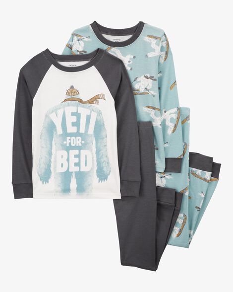  Product image 1 of Kid 4-Piece Big Foot 100% Snug Fit Cotton Pajamas