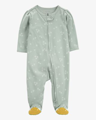Product image 1 of Baby Bee Zip 2-Way Zip Cotton Sleep & Play Pajamas