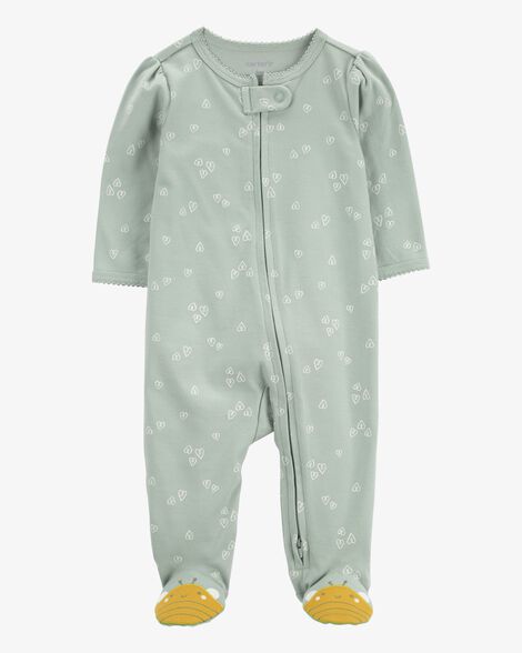  Product image 1 of Baby Bee Zip 2-Way Zip Cotton Sleep & Play Pajamas