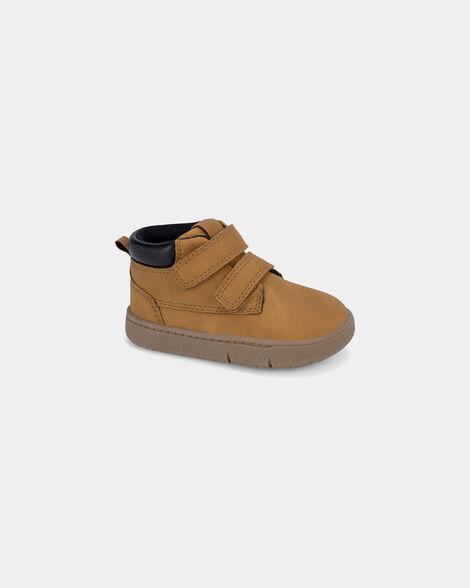 baby boy every step® first walker high top boot - brown