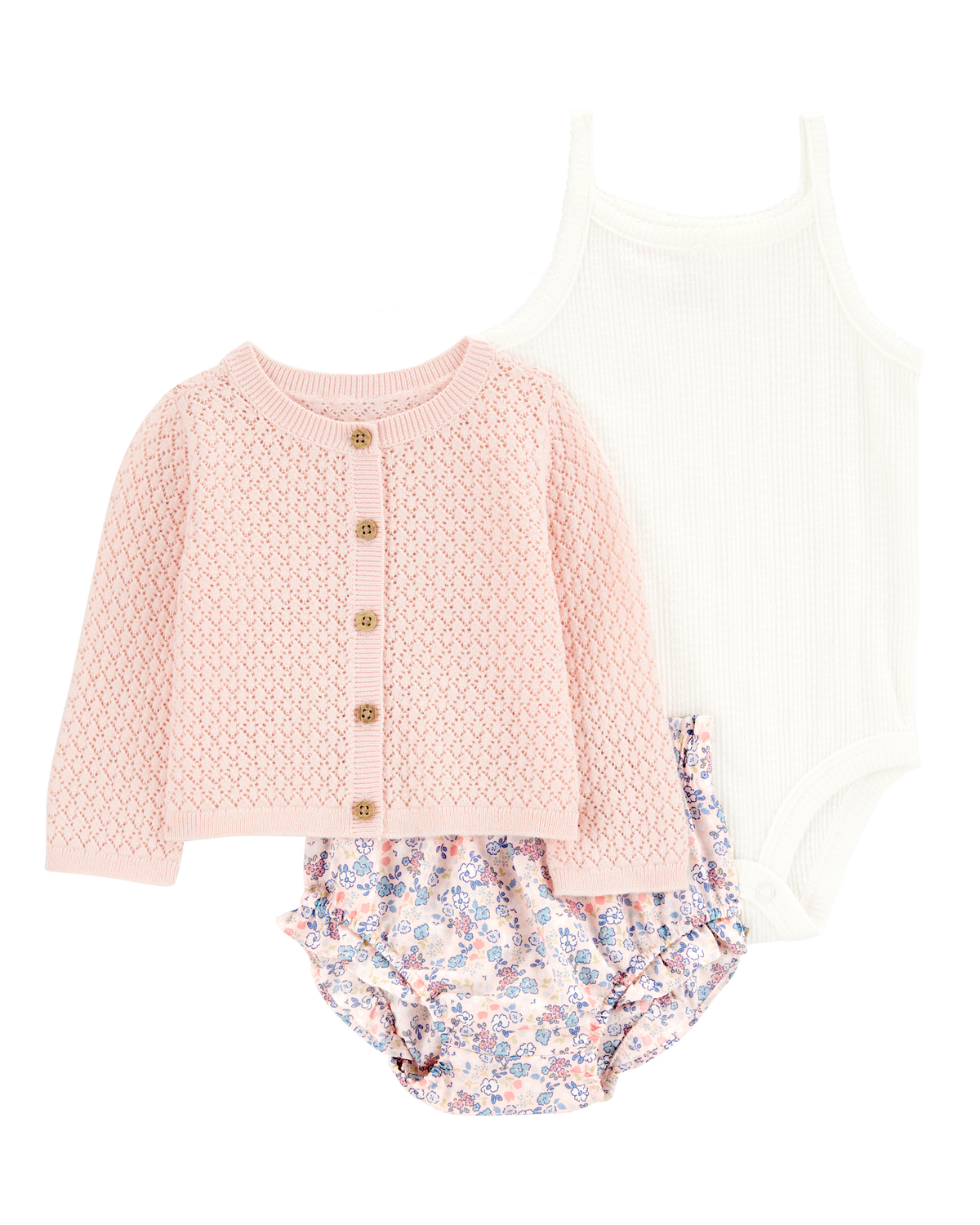 Baby 3Piece Floral Cardigan Set Pink Carter's Carter's