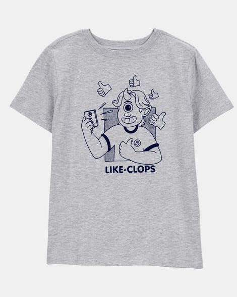 boys "like-clops" short-sleeve graphic tee - grey