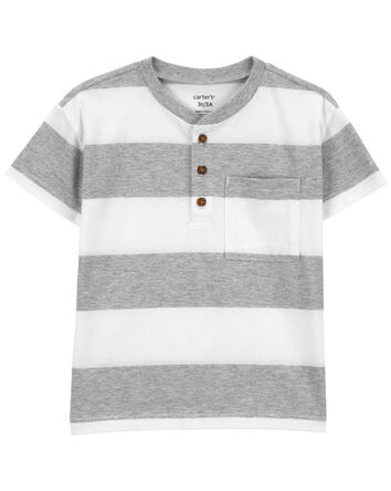 Toddler Striped Jersey Henley