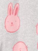Grey/Pink - Toddler 1-Piece Animals Fleece Footie Pajamas, Selected