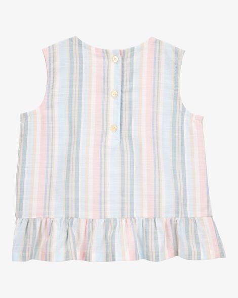  Product image 2 of Toddler Striped Sleeveless Linen Look-alike Fashion Top