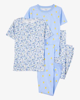 Product image 1 of Kid 4-Piece Floral Cotton Pajamas