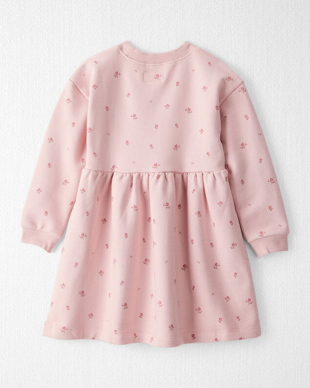 Product image 2 of Toddler Girl French Terry Dress Made with Organic Cotton in Blush Petals Print