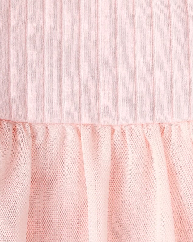 Product image 2 of Baby Girl 2-Piece Ribbed Tutu Bodysuit Pant Set - Pink