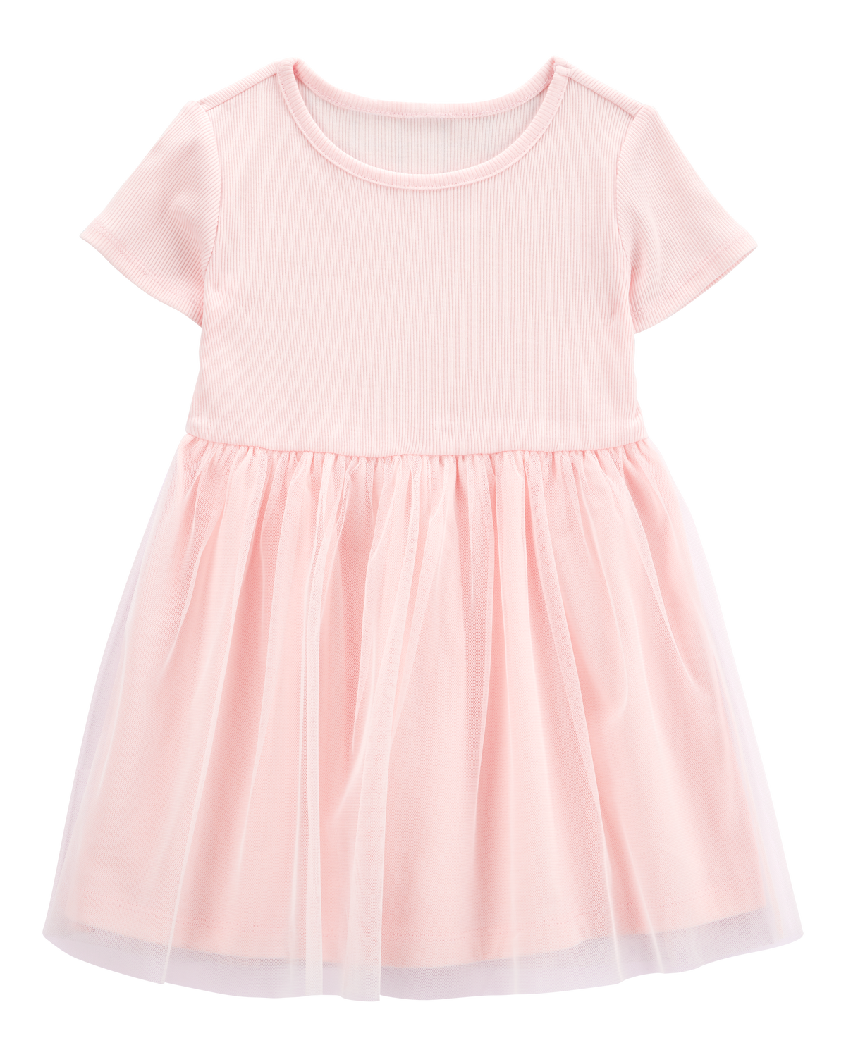 Toddler Solid Short-Sleeve Dress - Pink - Carter's | Carter's