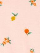 Peach - Baby Peach Snap-Up Cotton Romper, Selected