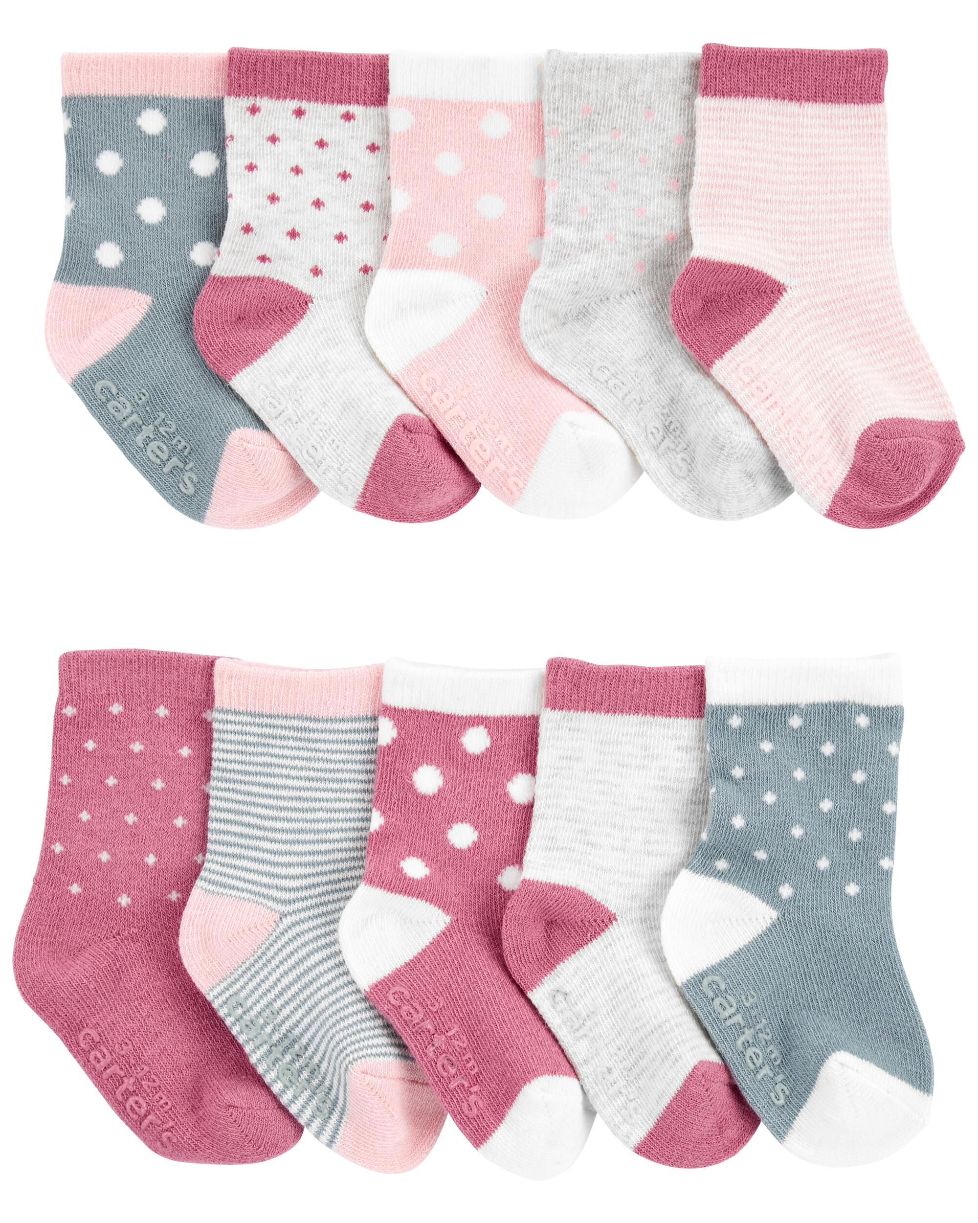 MCL Carter's Girls' 3-Pack Hearts Knee High Socks Red,white,blue,pink Sz 2T-4T 