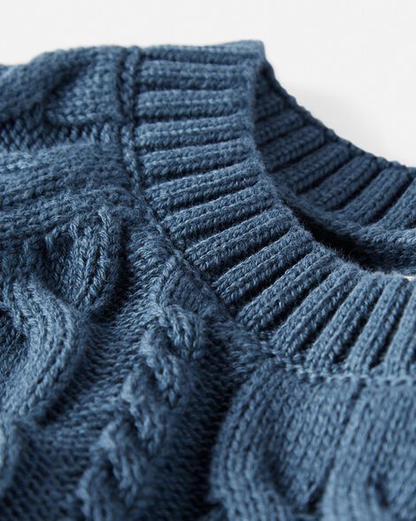 Product image 2 of Toddler Organic Cotton Fair Isle Sweater in Dark Sea Blue