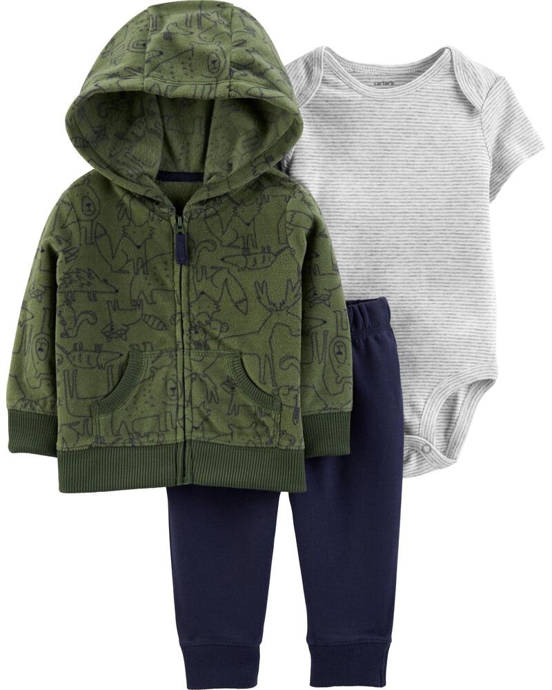3 Piece Woodland Creatures Little Jacket Set Carters Com