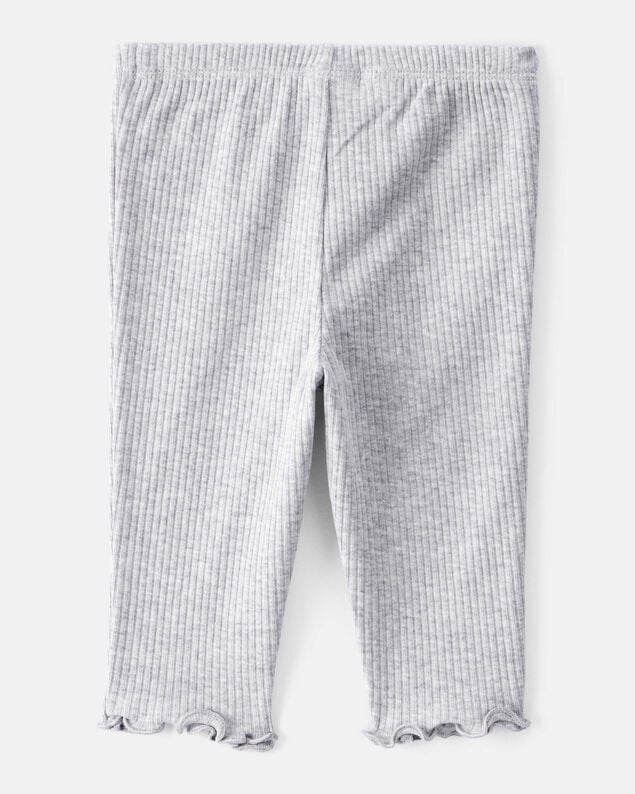 Product image 2 of Baby Girl Knit Pull-On Pants - Grey