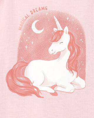 Product image 2 of Kid 2-Pack Unicorn Nightgowns - Pink