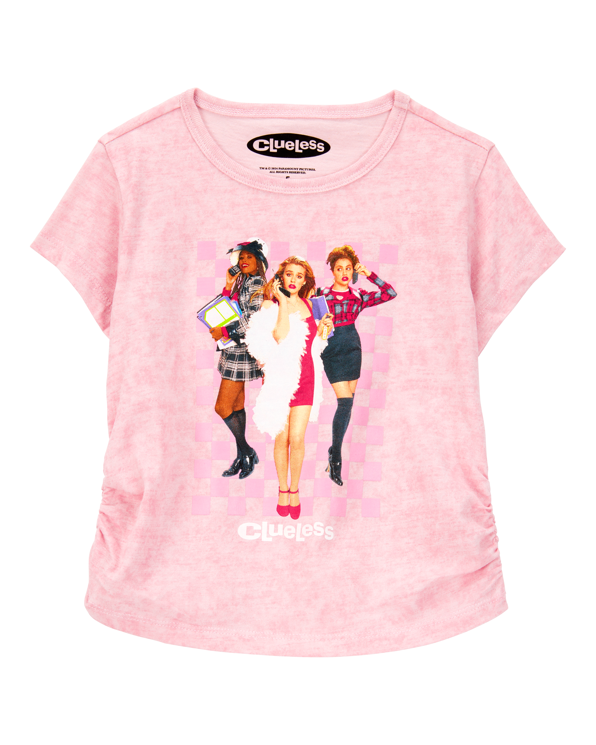 Girls Clueless Short-Sleeve Graphic Tee - Pink