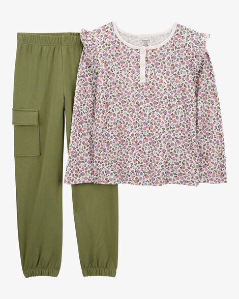  Product image 1 of Kid 2-Piece Floral Top & Pant Set