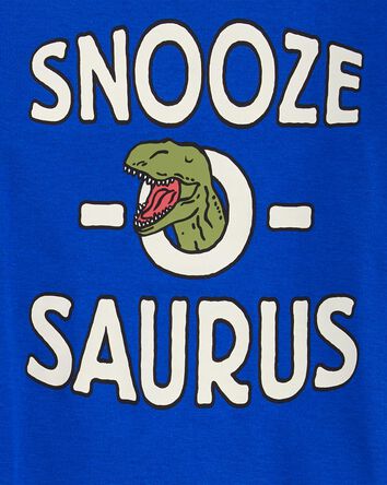 Toddler 2-Piece Dinosaur Cotton & Fleece PJs, 